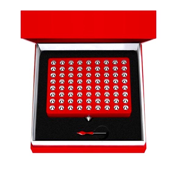 Christian Louboutin Abracadabra La Palette Refillable Studded Card Holder Mirror - Picture 1 of 3